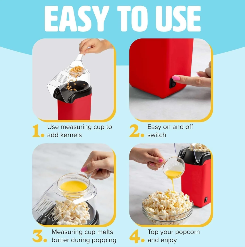 Home Hot Air Popcorn Maker