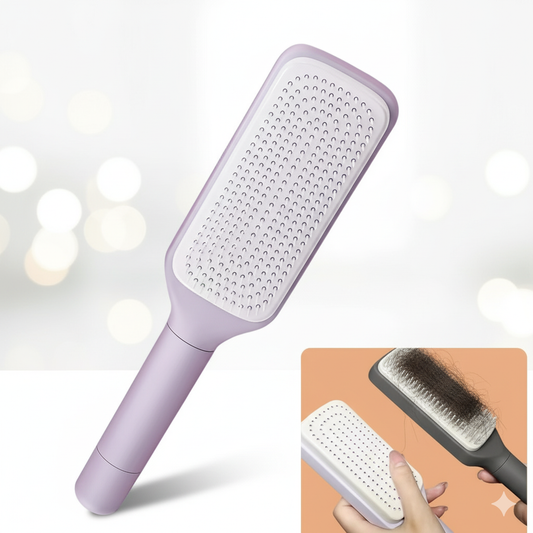 Self Cleaning Hair Brush for Women 2 in one