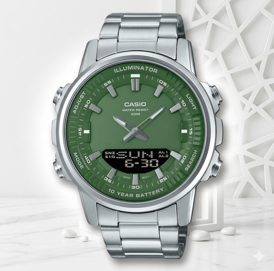 Casio Turquoise Dial Men Watch Green