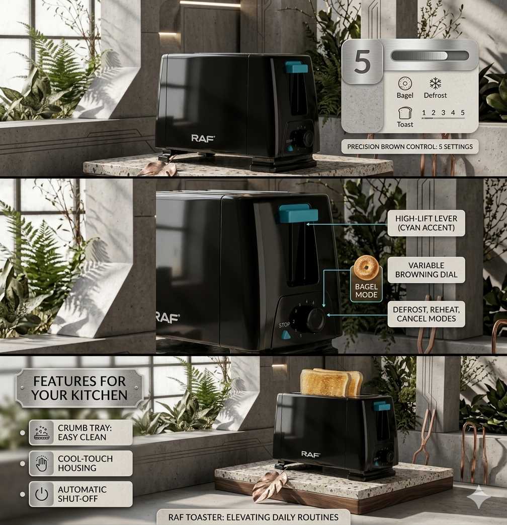RAF 2 Slice Toaster (650W)