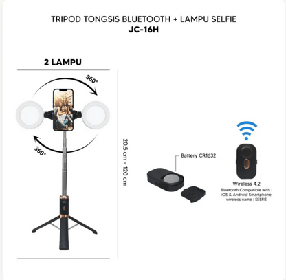 Tiktok Live JC Series - Wireless Bluetooth Selfie & video  Stick