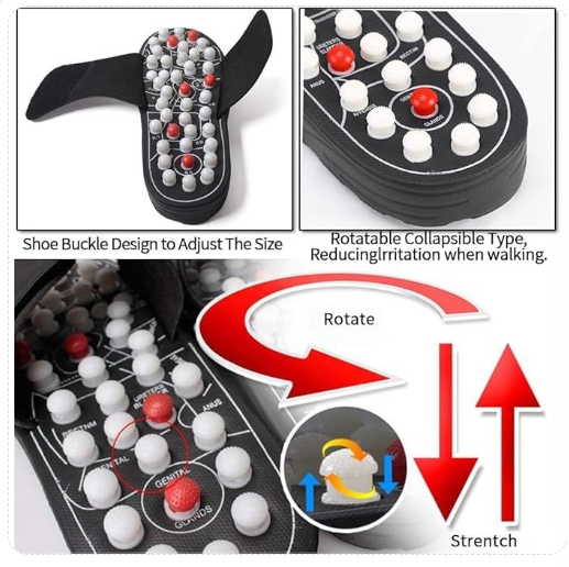 Message Slippers, Rotating Acupressure Foot Massager