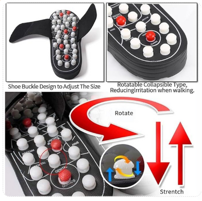 Message Slippers, Rotating Acupressure Foot Massager
