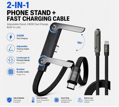 2-in-1 Stand Charging Cable