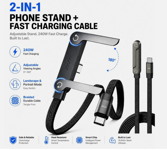 2-in-1 Stand Charging Cable