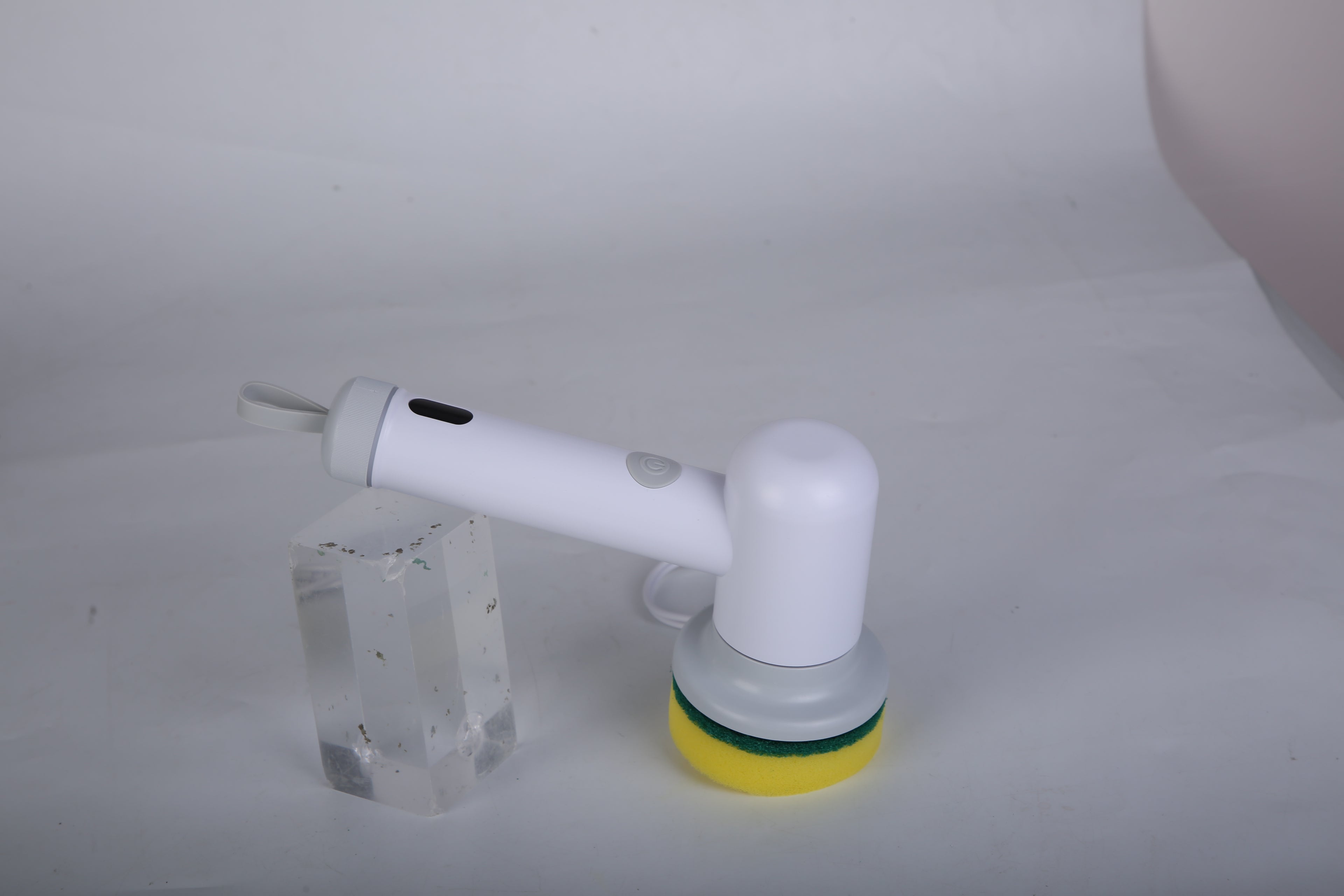 1Set Electric Handheld Spin Scrubber Cordless Cleaning Brush With 2 Rotating